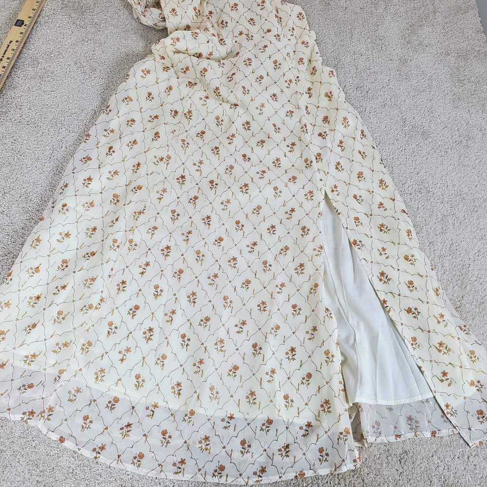 Noralee Women's Nancy Dress Size XS Floral With Metallic Thread Romantic NWTG - Picture 9 of 16